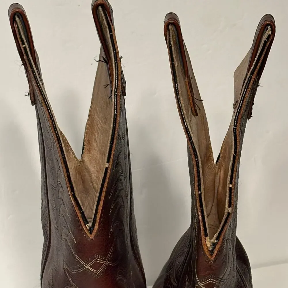 Double-H DH2251 Safety To Western Cowboy Boots 8.5 D Brown Leather